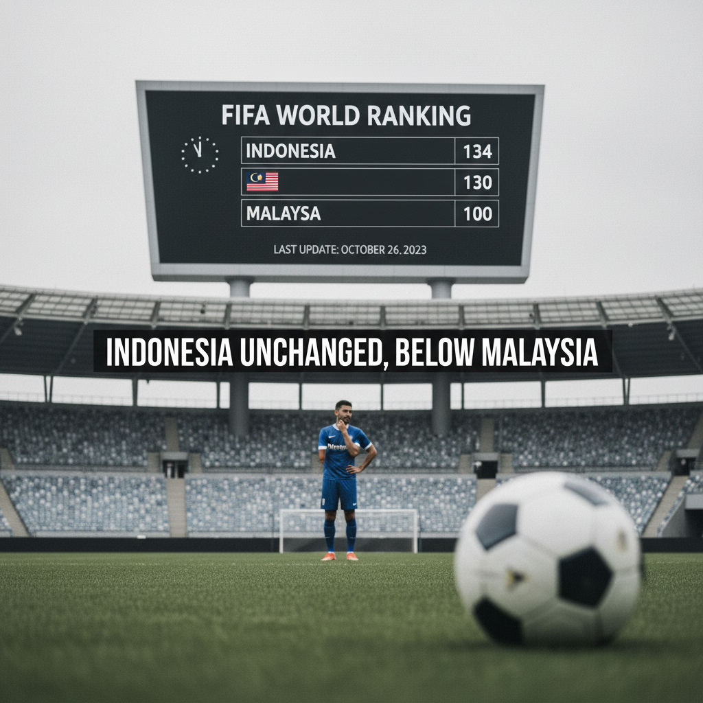 Ranking FIFA Terbaru: Indonesia Tak Berubah, di Bawah Malaysia